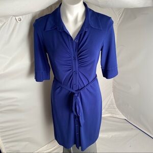 Laundry by Design blue violet button front dress 8